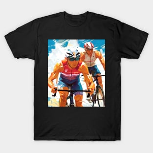 Triathlon Endurance Challenge, Sports Cycling Graphic Design T-Shirt